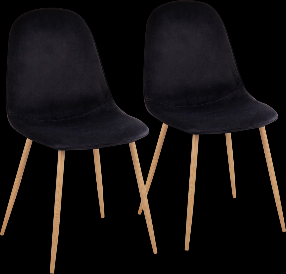 Faye Lane II Black Side Chair, Set of 2 - Thumbnail - Image 1