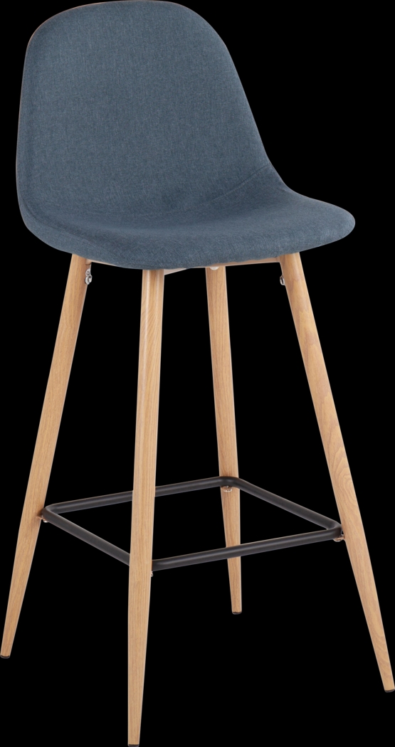 Faye Lane II Blue Barstools, Set of 2 - Thumbnail - Image 2