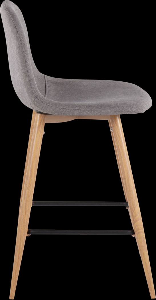 Faye Lane II Charcoal Counter Height Stool, Set of 2 - Thumbnail - Image 3