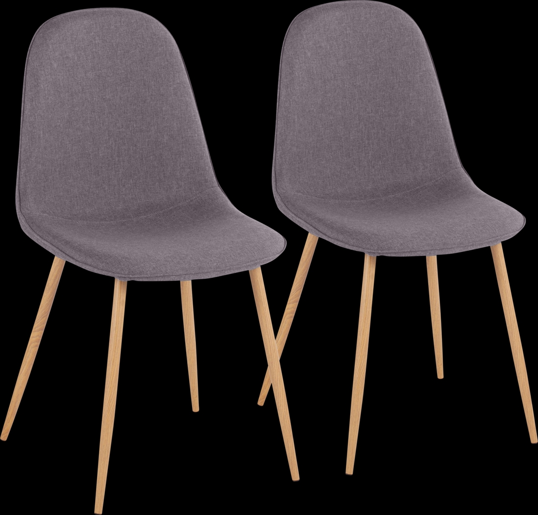 Faye Lane II Charcoal Side Chair, Set of 2 - Thumbnail - Image 1