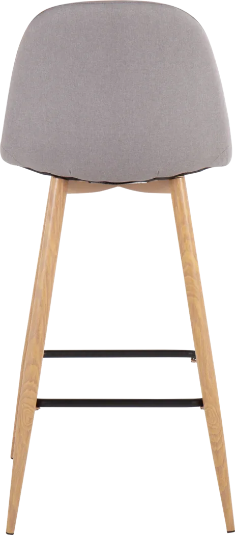 Faye Lane II Light Gray Barstool, Set of 2 - Thumbnail - Image 5