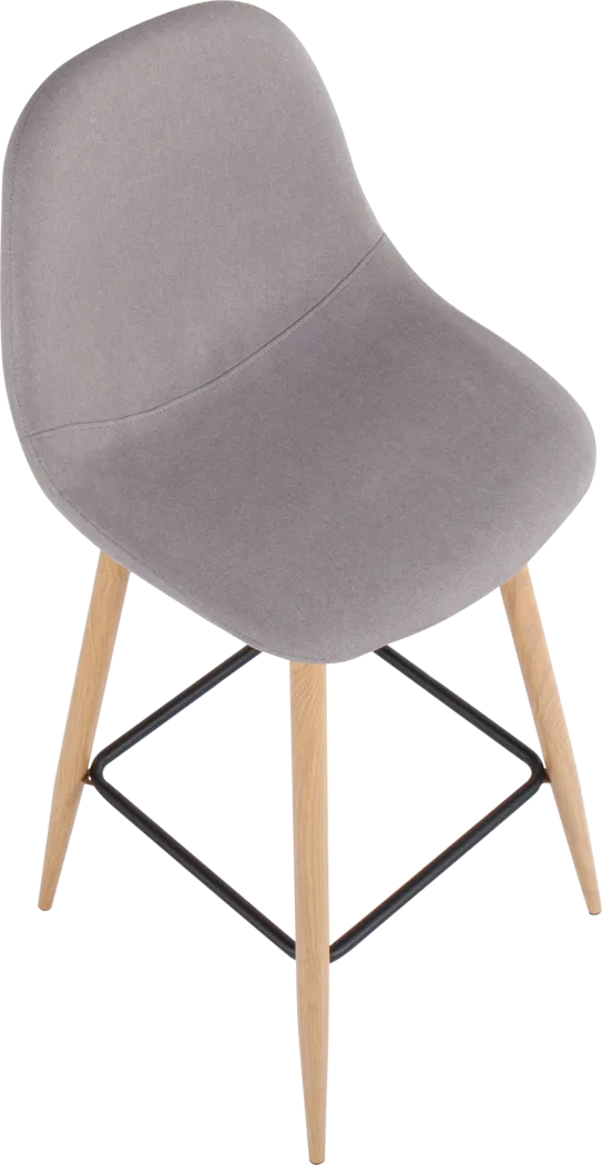 Faye Lane II Light Gray Barstool, Set of 2 - Thumbnail - Image 7
