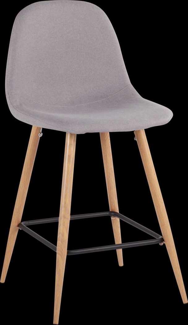 Faye Lane II Light Gray Counter Height Stool, Set of 2 - Thumbnail - Image 2