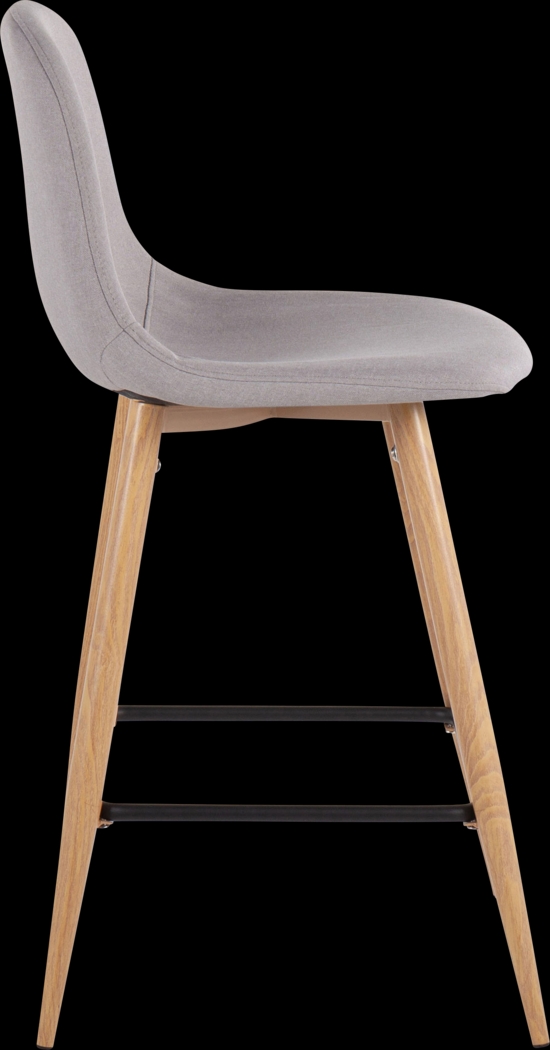 Faye Lane II Light Gray Counter Height Stool, Set of 2 - Thumbnail - Image 3