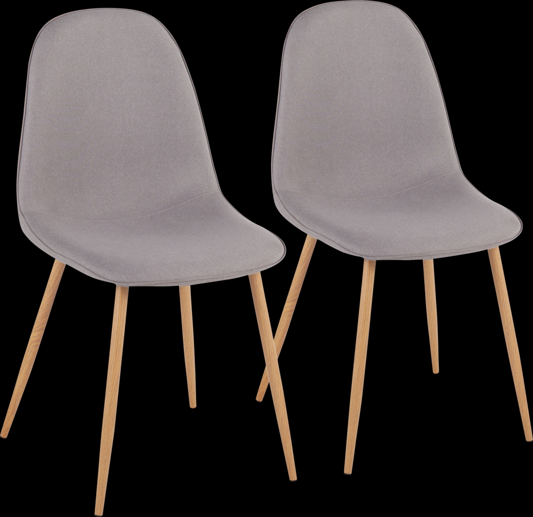 Faye Lane II Gray Side Chair, Set of 2 - Thumbnail - Image 1