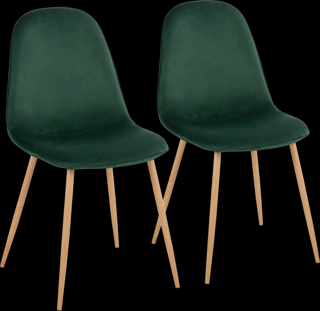 Faye Lane II Green Side Chair, Set of 2 - Thumbnail - Image 1