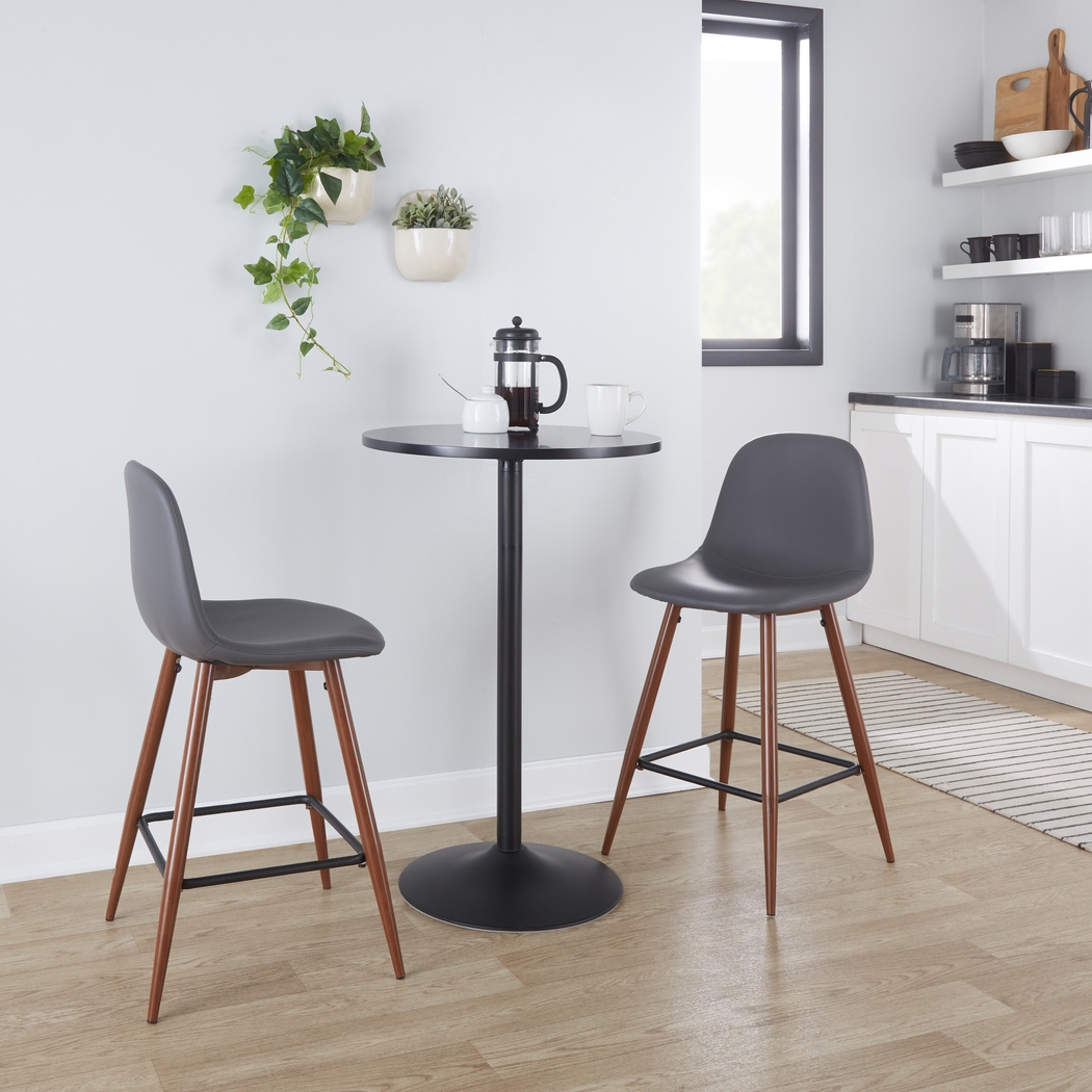 Faye Lane III Gray Counter Height Stool, Set of 2 - Thumbnail - Image 2