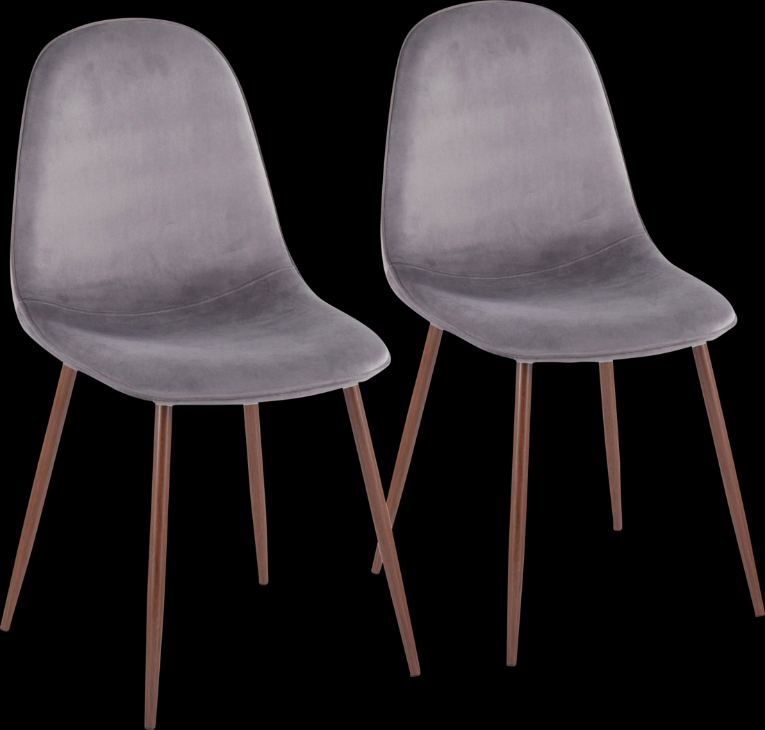 Faye Lane III Gray Side Chair, Set of 2 - Thumbnail - Image 1