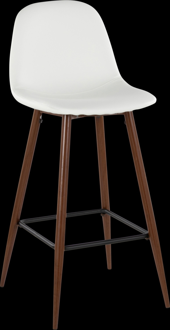 Faye Lane III White Barstool, Set of 2 - Thumbnail - Image 4