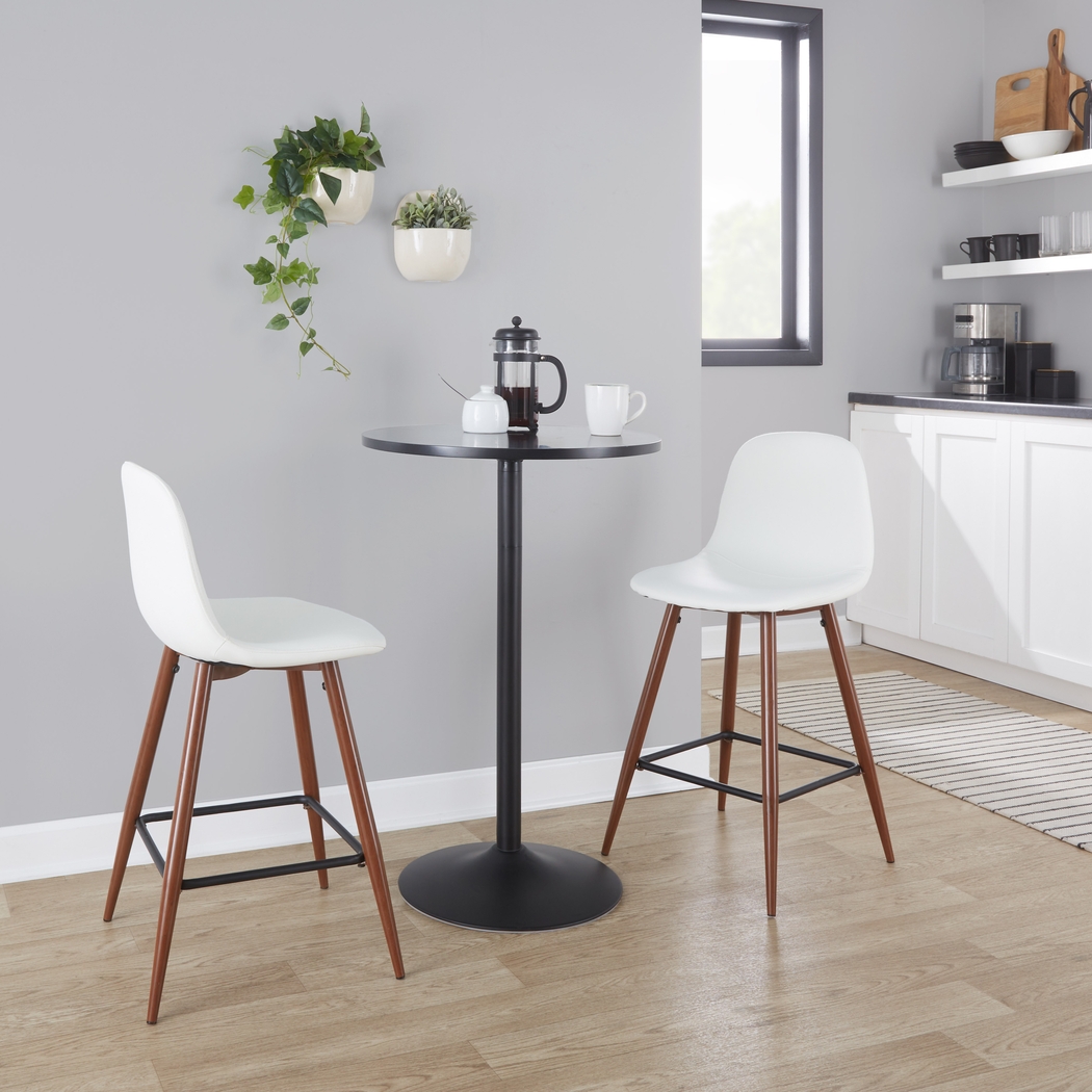 Faye Lane III White Counter Height Stool, Set of 2 - Thumbnail - Image 2