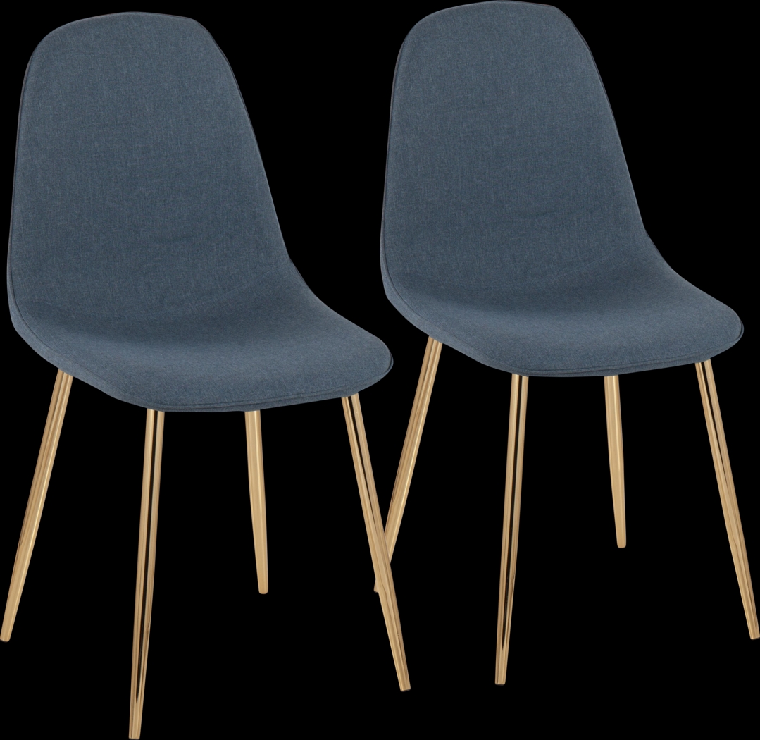 Faye Lane V Blue Side Chair, Set of 2 - Thumbnail - Image 1