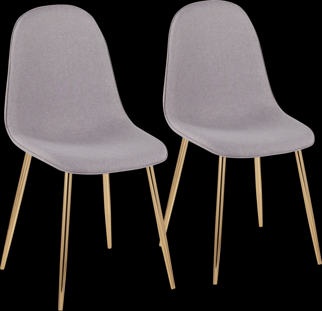 Faye Lane V Gray Side Chair, Set of 2 - Thumbnail - Image 1