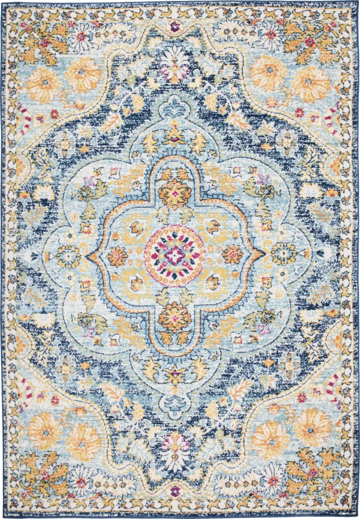 Fayian Navy 5' x 7' Rug - Thumbnail - Image 1