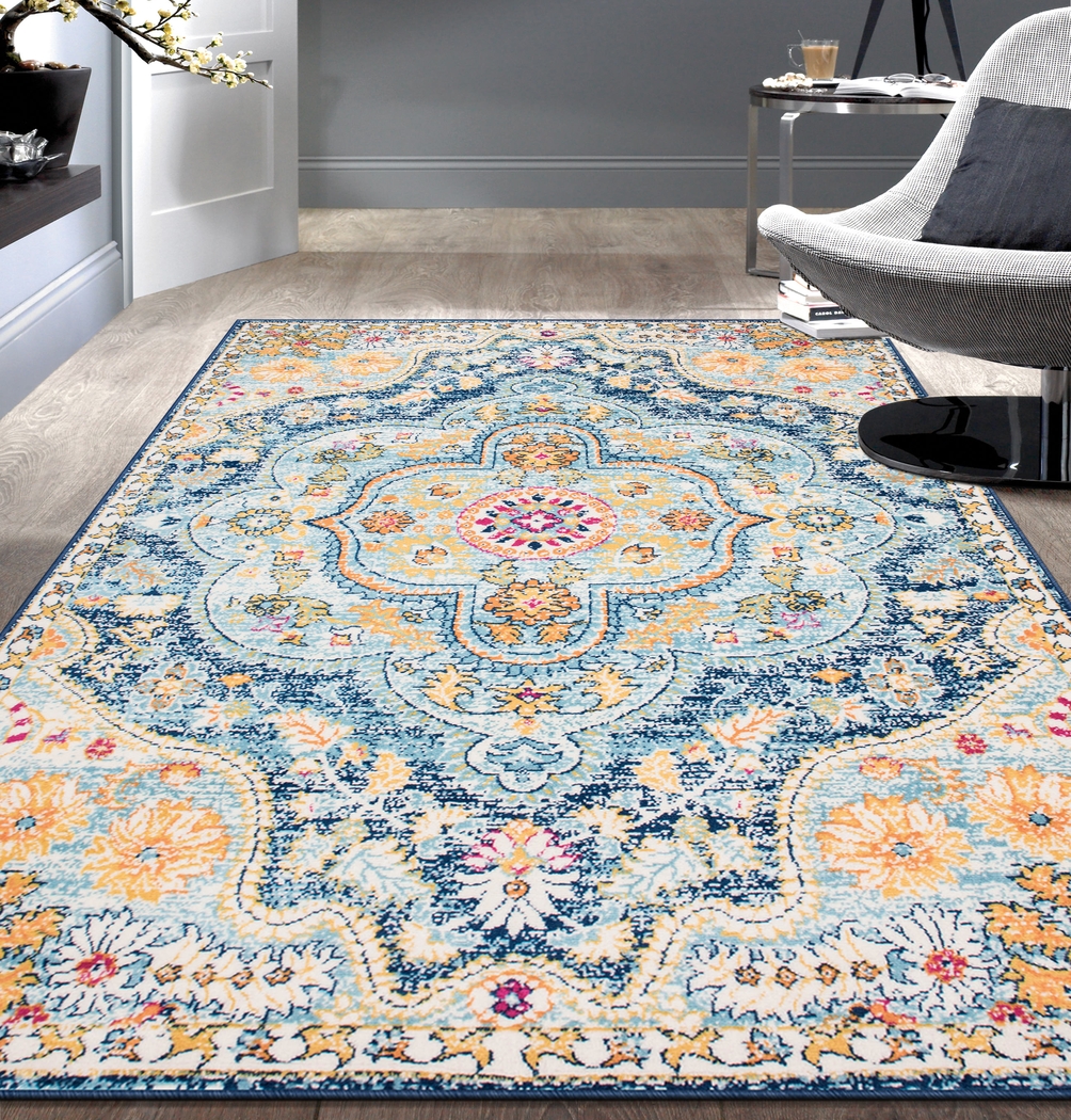 Fayian Navy 7'10 x 10' Rug - Thumbnail - Image 2