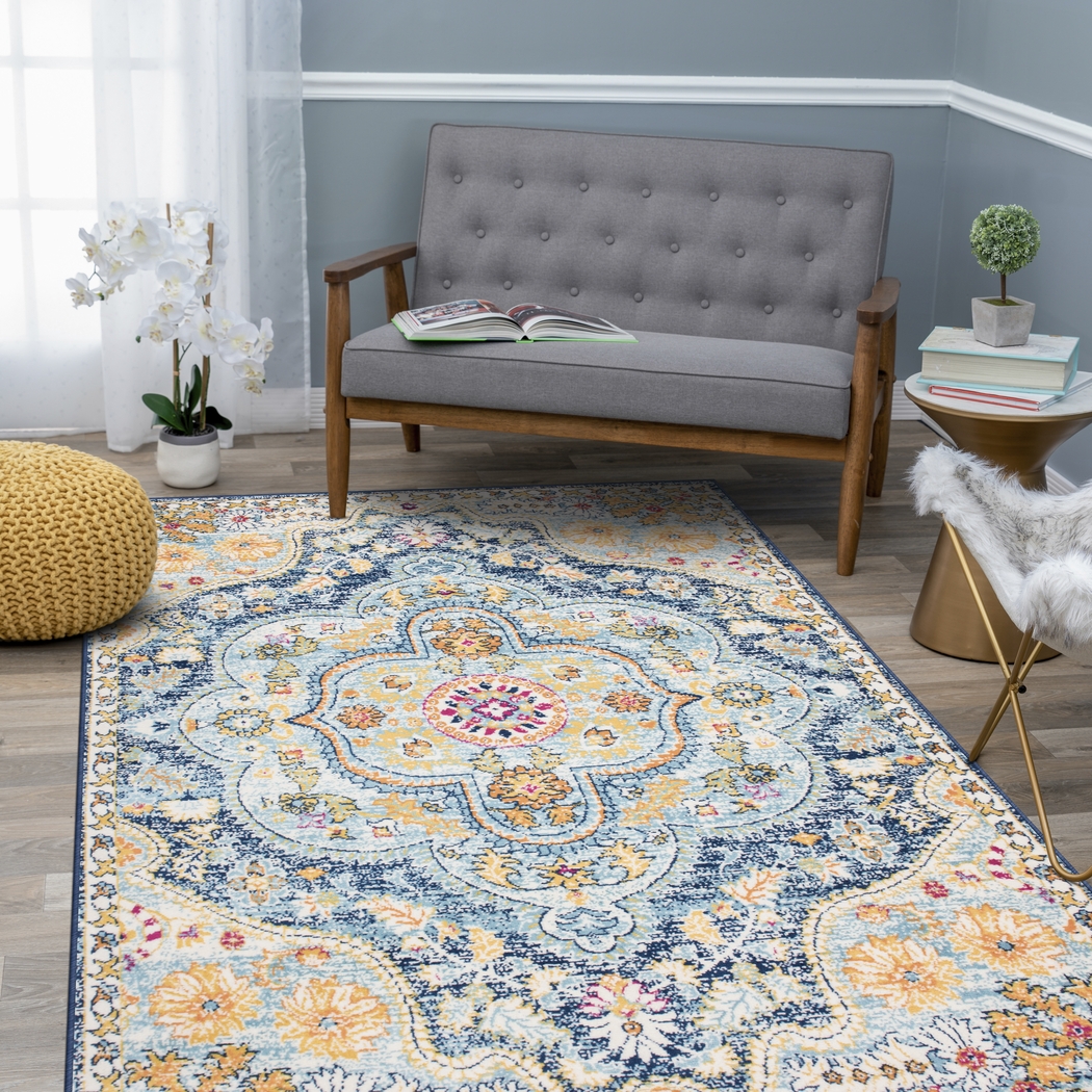 Fayian Navy 7'10 x 10' Rug - Thumbnail - Image 3