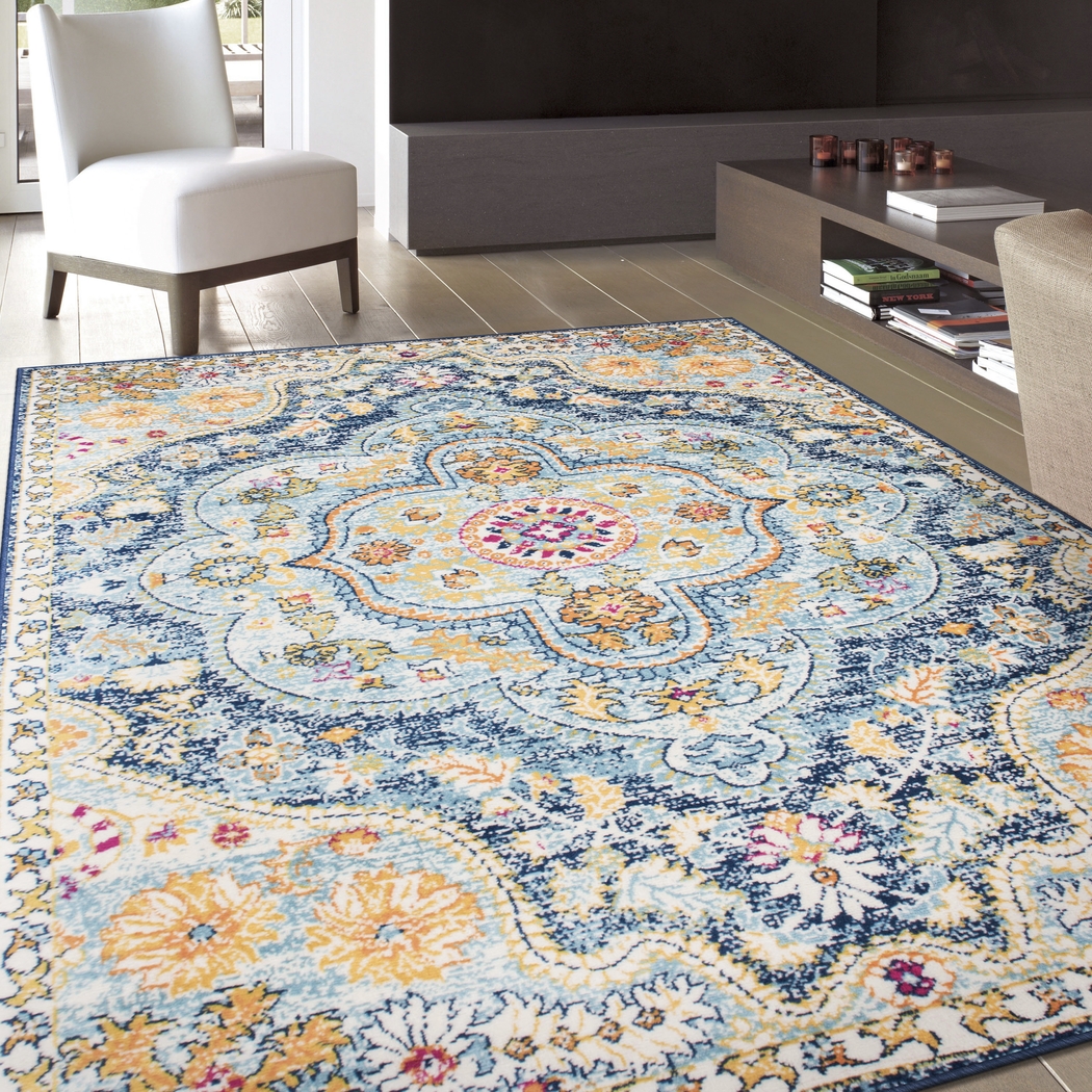 Fayian Navy 7'10 x 10' Rug - Thumbnail - Image 5