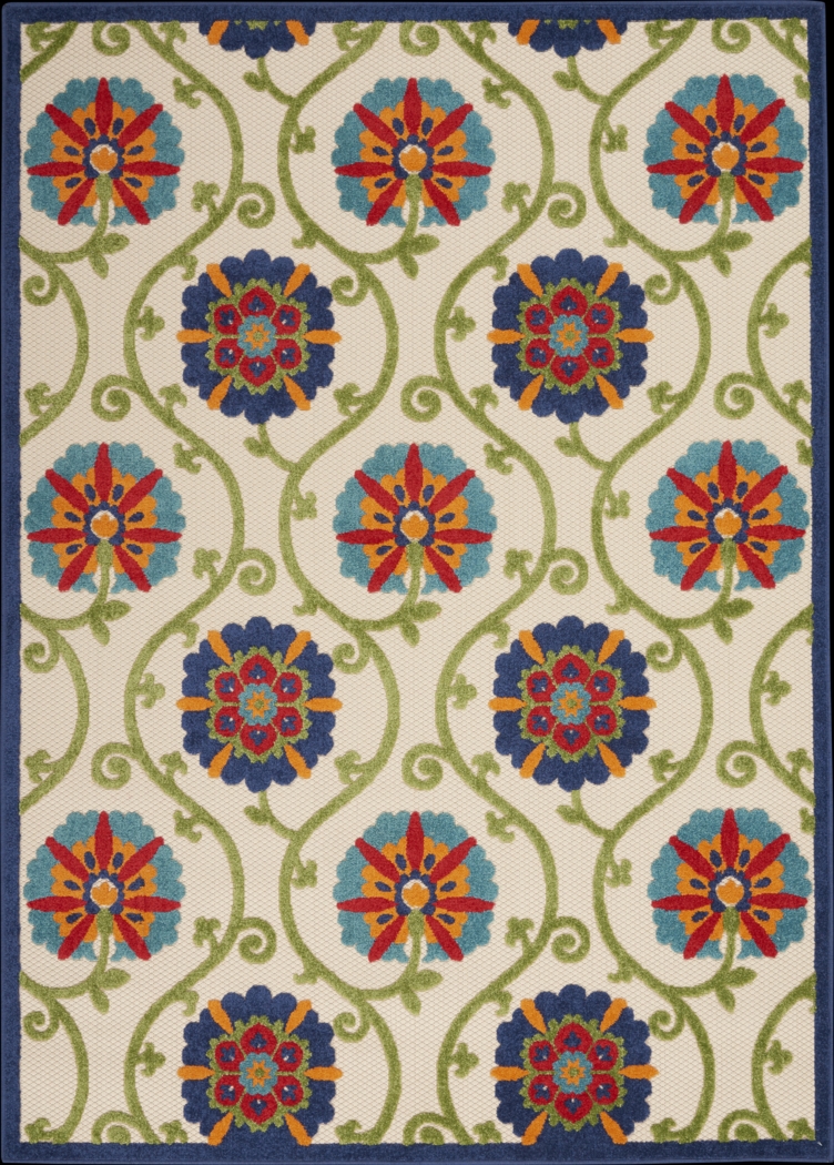 Faylen Blue 8' x 11' Indoor/Outdoor Rug - Thumbnail - Image 1