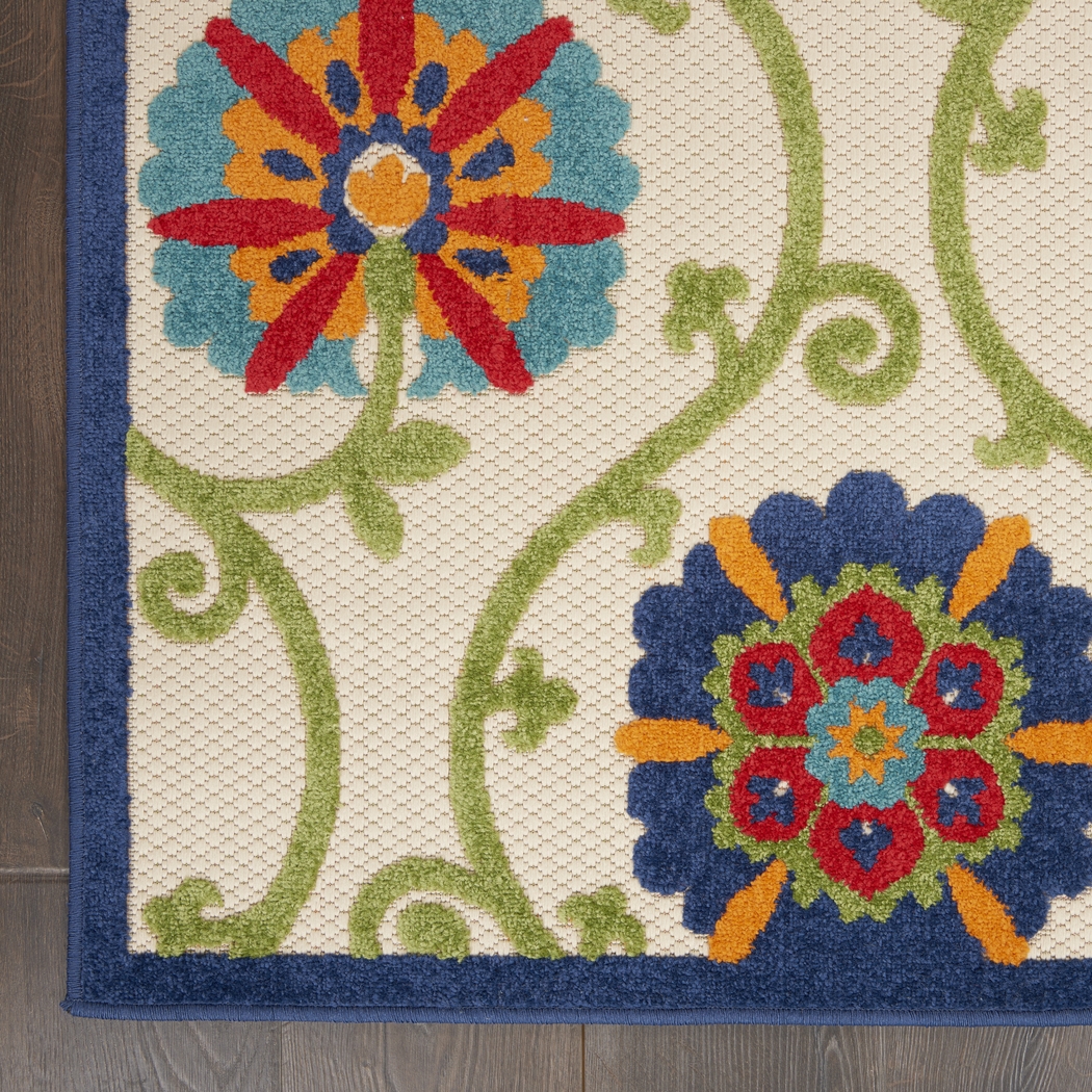 Faylen Blue 5'3 x 7'5 Indoor/Outdoor Rug - Thumbnail - Image 7
