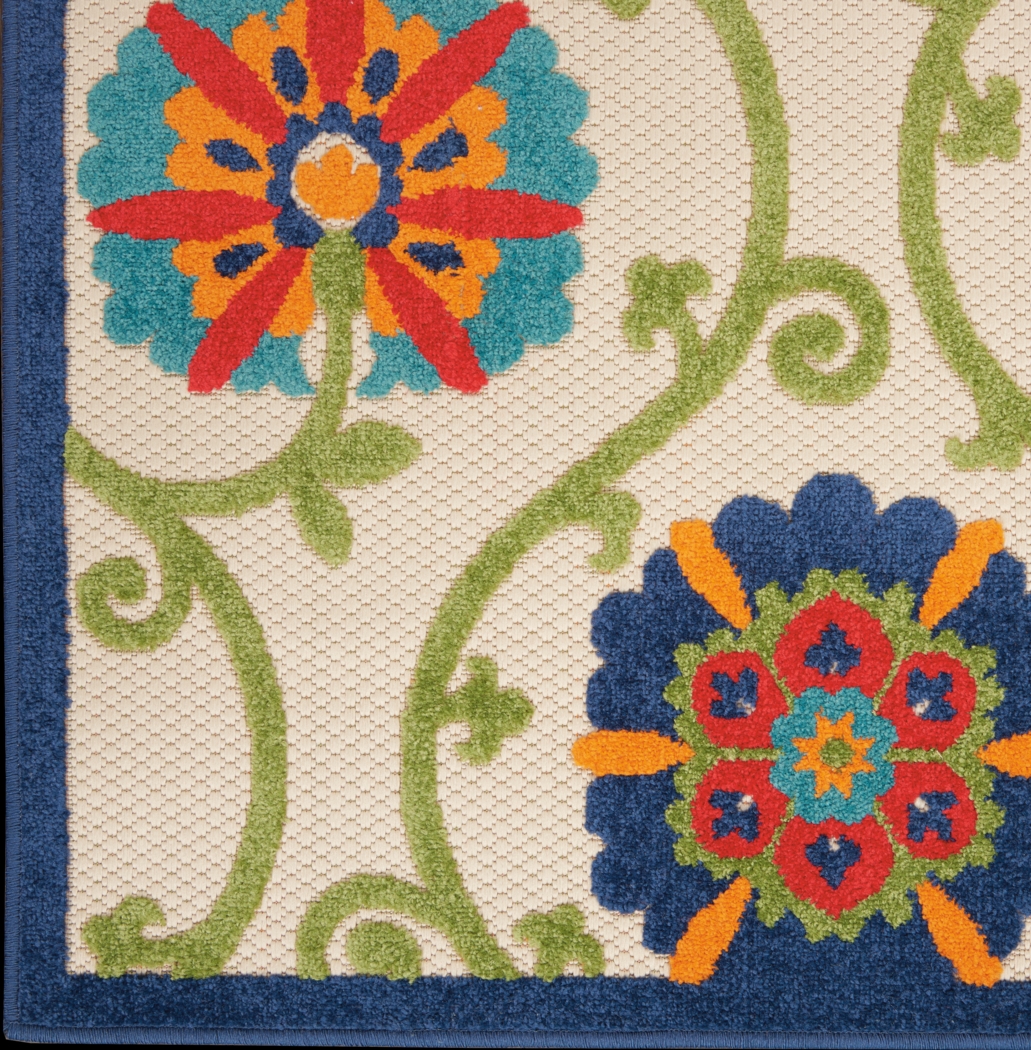 Faylen Blue 5'3 x 7'5 Indoor/Outdoor Rug - Thumbnail - Image 10