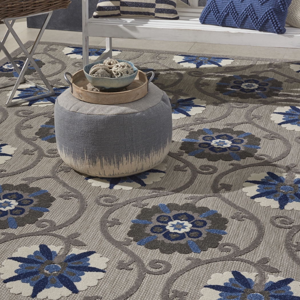 Faylen Gray 5' x 8' Indoor/Outdoor Rug - Thumbnail - Image 7