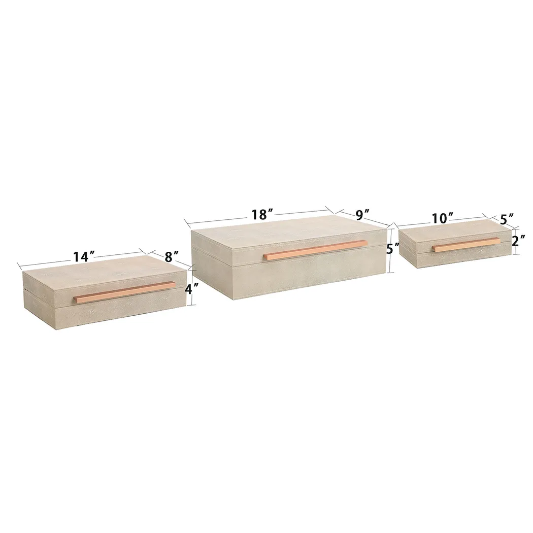 Fazari Taupe Decorative Box, Set of 2 - Thumbnail - Image 8