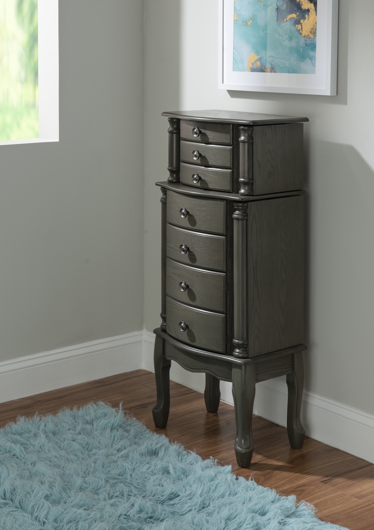 Fazio Gray Jewelry Armoire - Thumbnail - Image 2