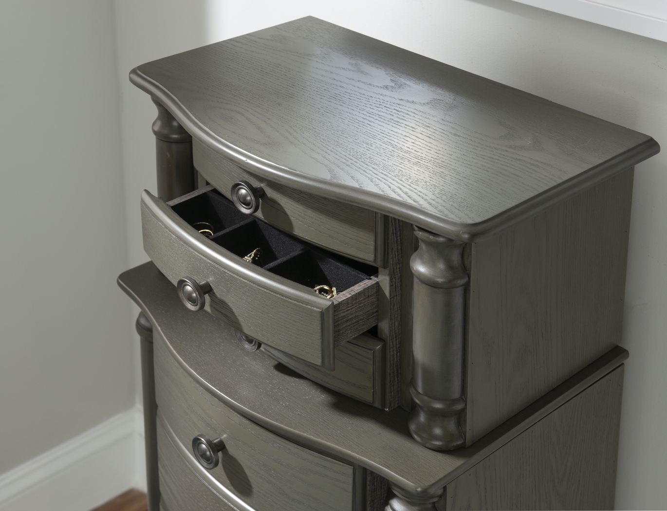 Fazio Gray Jewelry Armoire - Thumbnail - Image 12