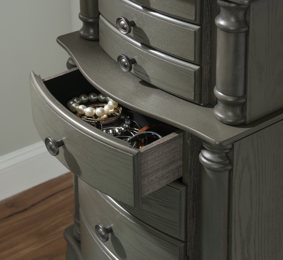 Fazio Gray Jewelry Armoire - Thumbnail - Image 14