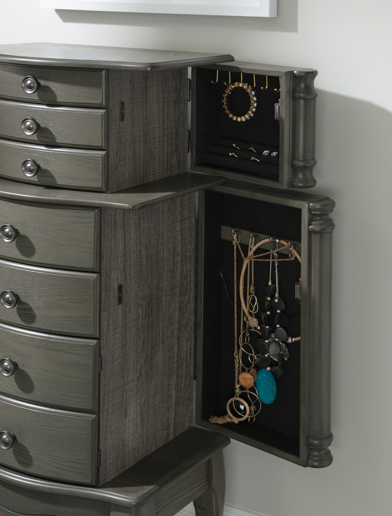 Fazio Gray Jewelry Armoire - Thumbnail - Image 15