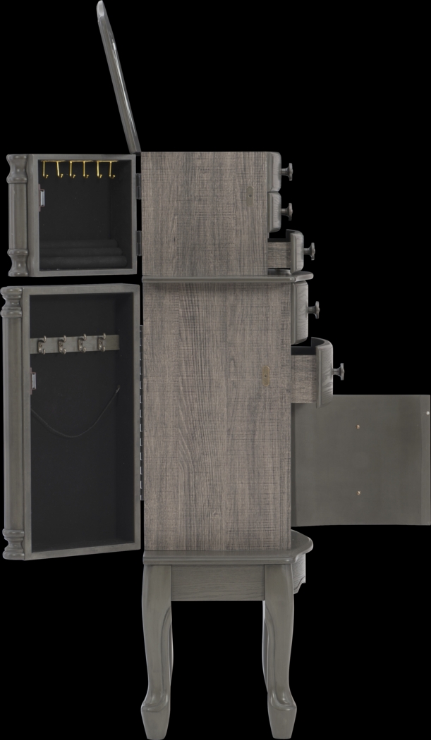 Fazio Gray Jewelry Armoire - Thumbnail - Image 9