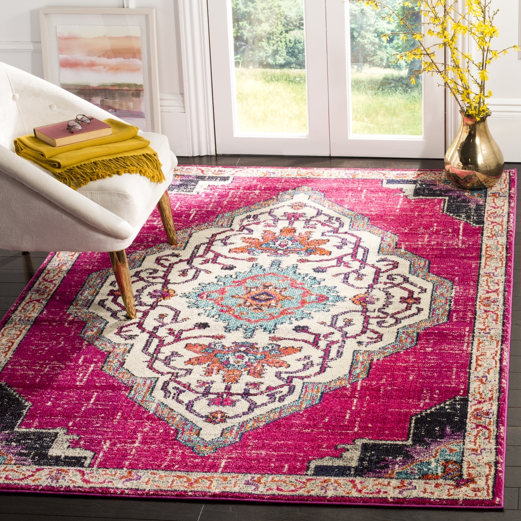 Featherbrook Pink 5'1 x 7'7 Rug - Thumbnail - Image 3