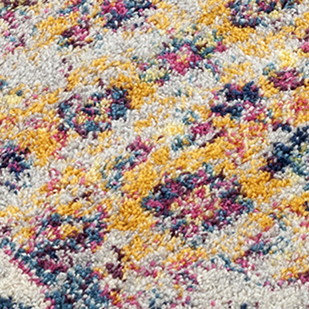 Feijia Blue/Orange 7'6 x 9'6 Rug - Thumbnail - Image 3