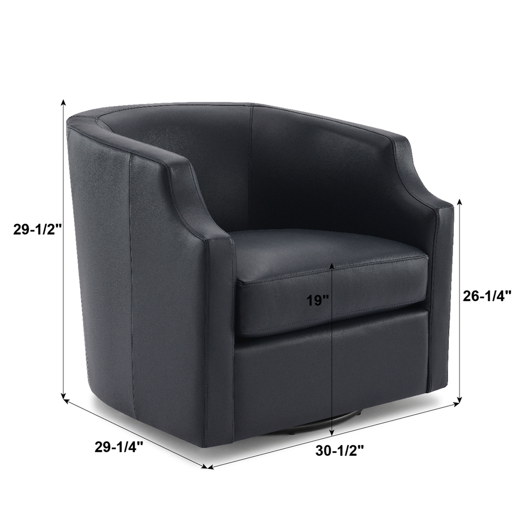 Feleti Dark Blue Swivel Chair - Thumbnail - Image 13