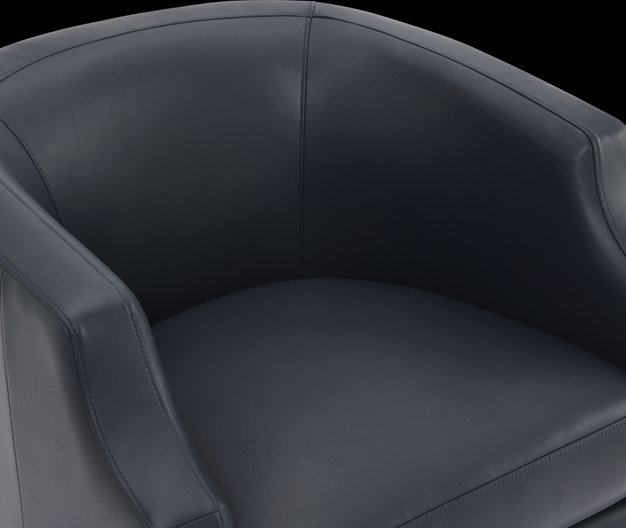 Feleti Dark Blue Swivel Chair - Thumbnail - Image 4