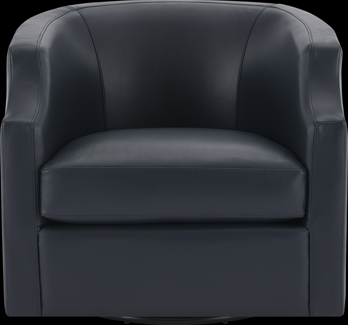 Feleti Dark Blue Swivel Chair - Thumbnail - Image 7