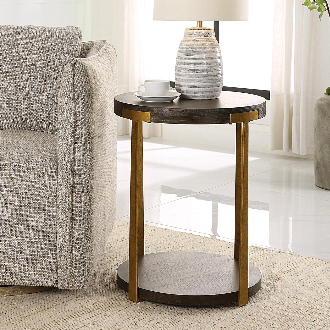 Felge Brown Accent Table - Thumbnail - Image 2