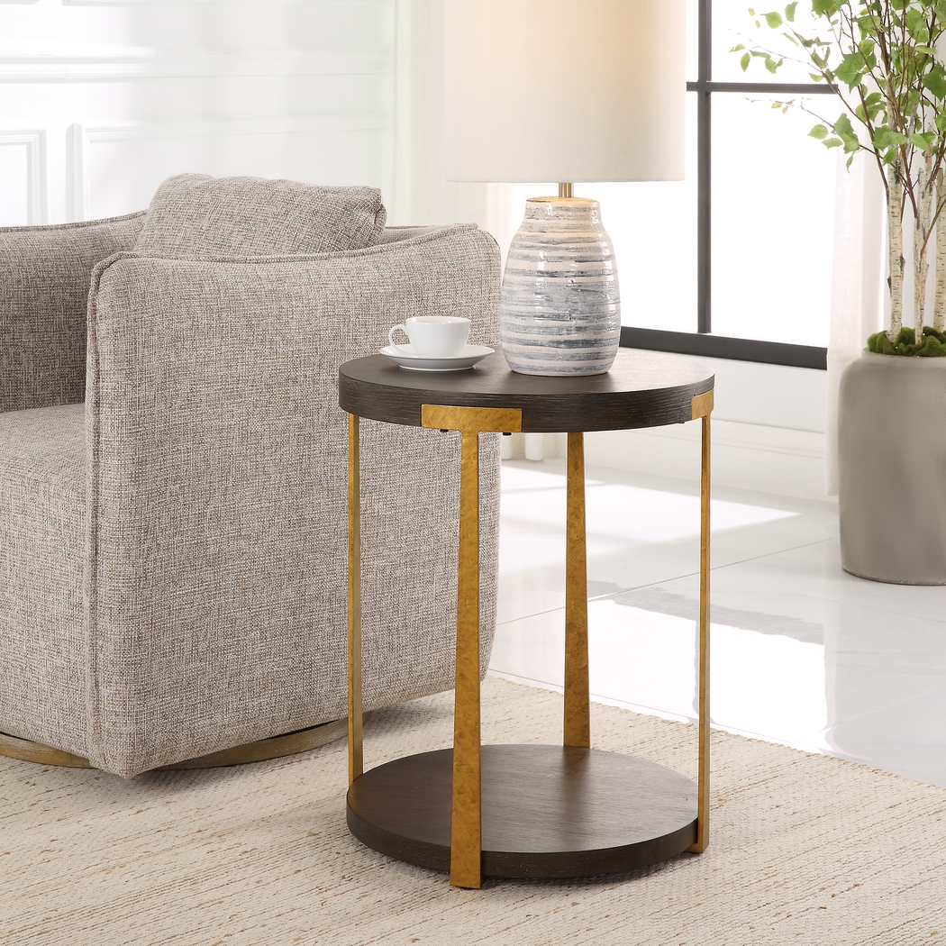 Felge Brown Accent Table - Thumbnail - Image 3