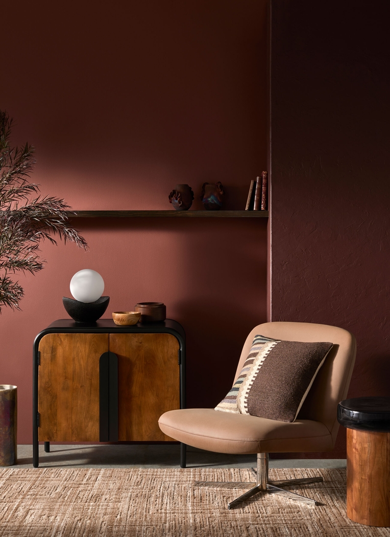 Felli Brown Swivel Accent Chair - Thumbnail - Image 2