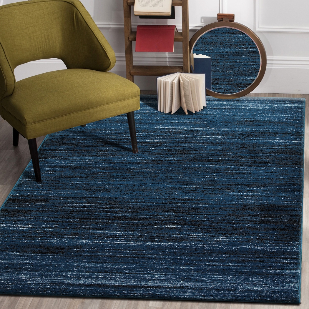 Felosas Dark Blue 7'9 x 9'5 Rug - Thumbnail - Image 2