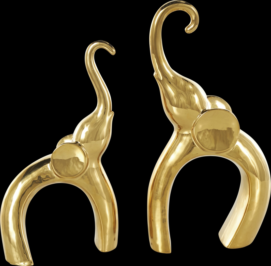 Felosu Gold Sculpture, Set of 2 - Thumbnail - Image 1