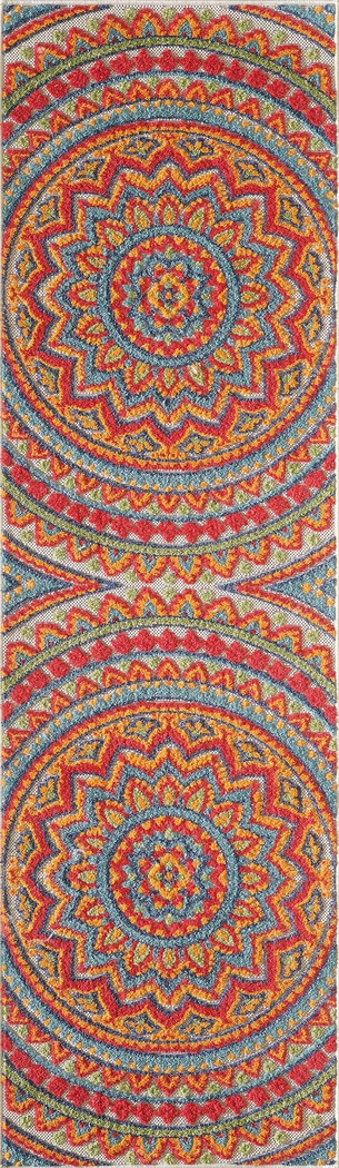 Femi Multi 2'2 x 7'6 Indoor/Outdoor Runner - Thumbnail - Image 3