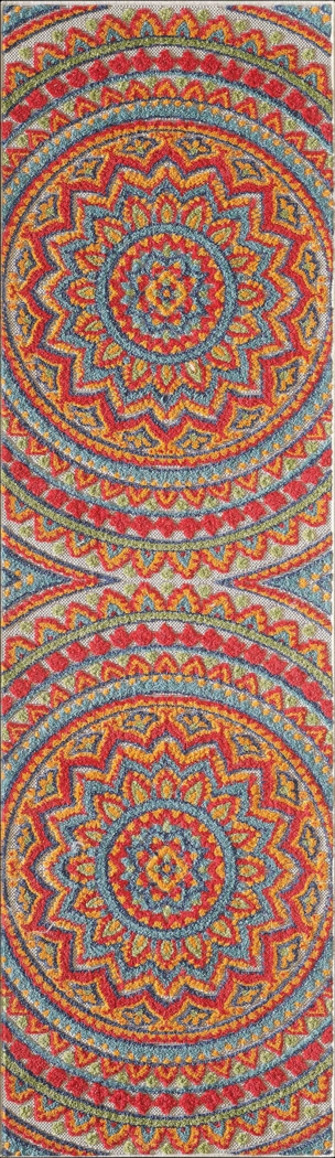 Femi Multi 2'2 x 7'6 Indoor/Outdoor Runner - Thumbnail - Image 1