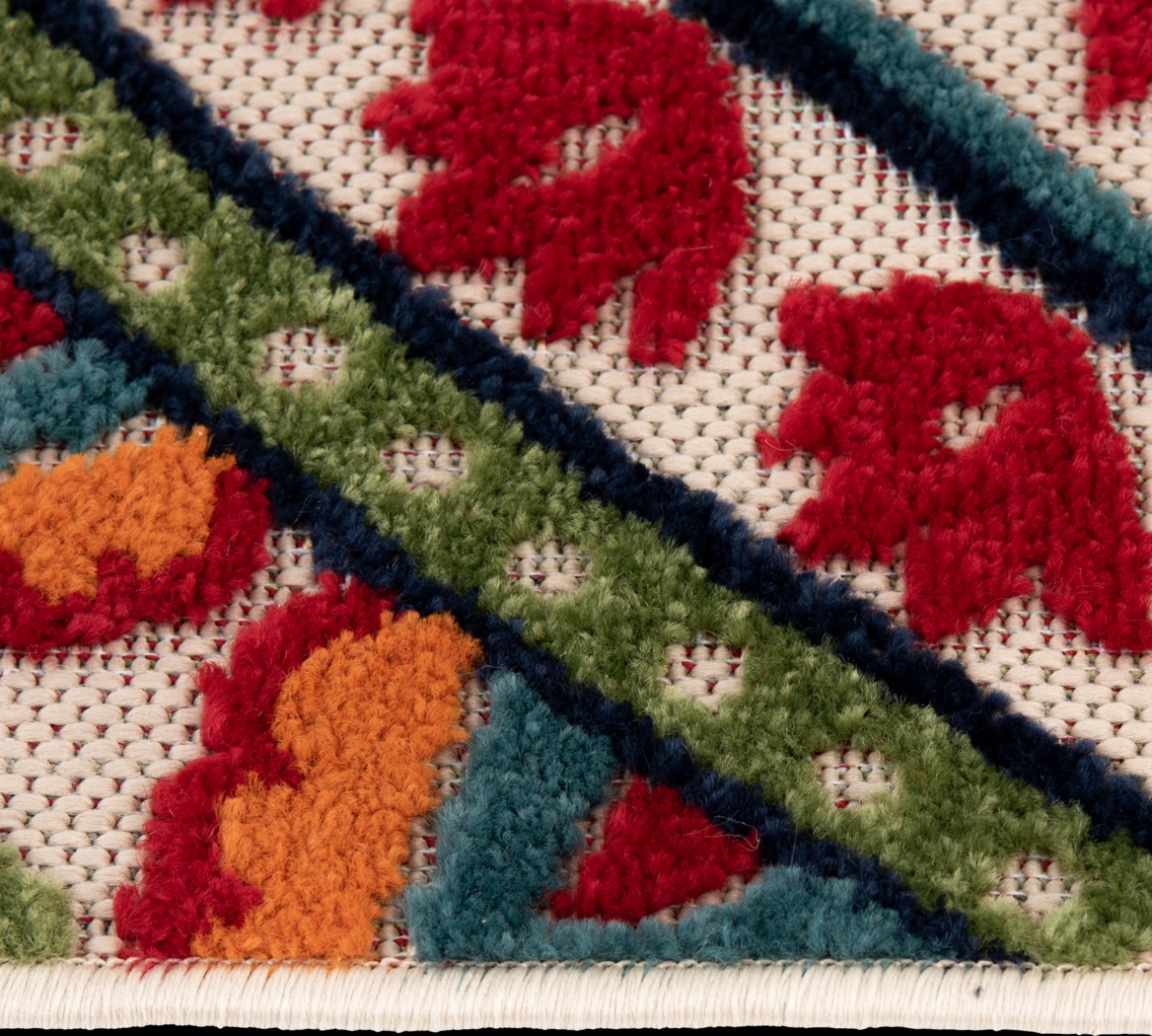 Femi Multi 7'10 x 9'10 Indoor/Outdoor Rug - Thumbnail - Image 9