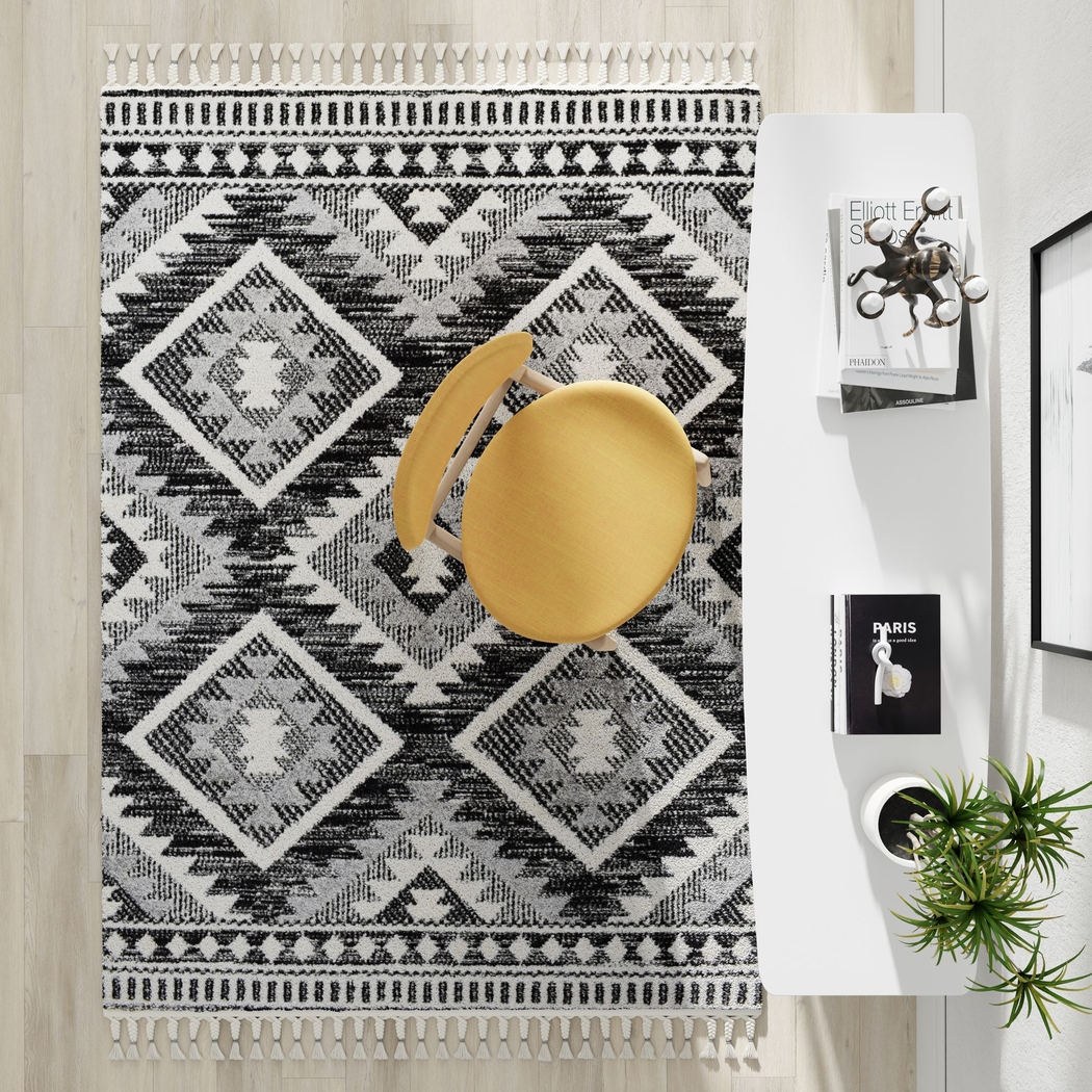 Fenbei Black 8'3 x 10' Rug - Thumbnail - Image 5