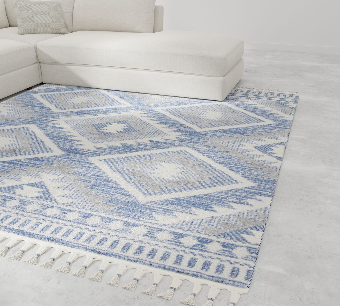 Fenbei Blue 5' x 7' Rug - Thumbnail - Image 4