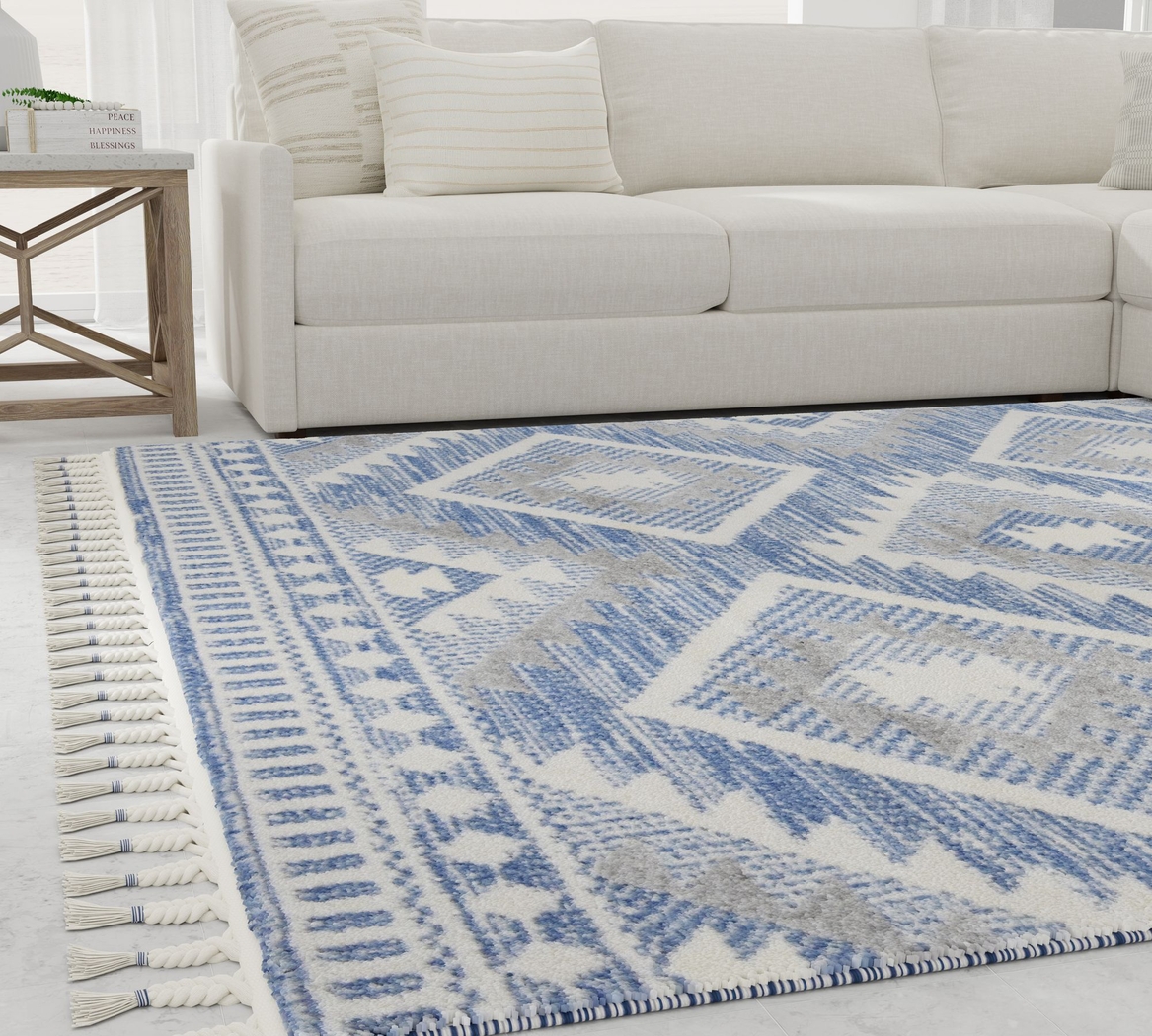 Fenbei Blue 8'3 x 10' Rug - Thumbnail - Image 5
