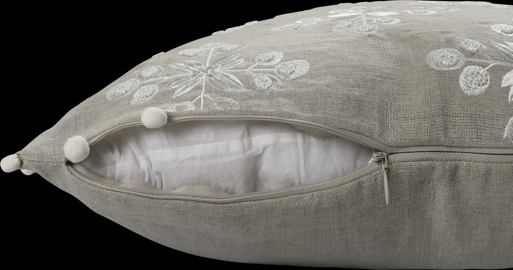Fennelweed Beige Accent Pillow - Thumbnail - Image 4