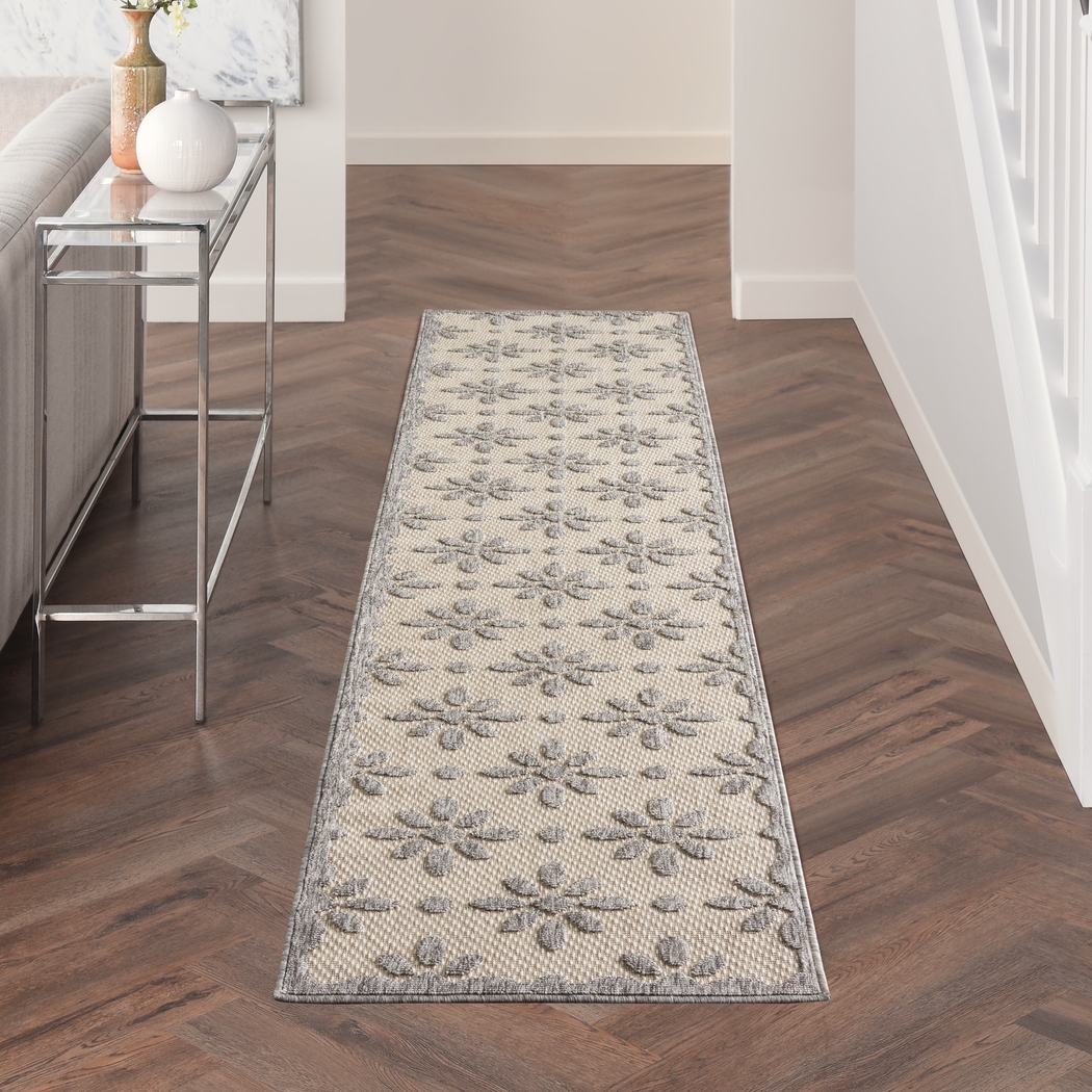 Fennie Cream 2'2 x 7'6 Runner Indoor/Outdoor Rug - Thumbnail - Image 3