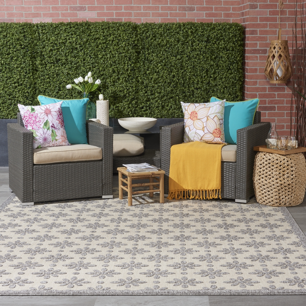 Fennie Cream 5' x 7' Indoor/Outdoor Rug - Thumbnail - Image 7