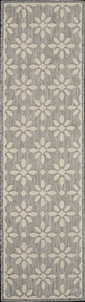 Fennie Gray 2'2 x 7'6 Runner Indoor/Outdoor Rug - Thumbnail - Image 1
